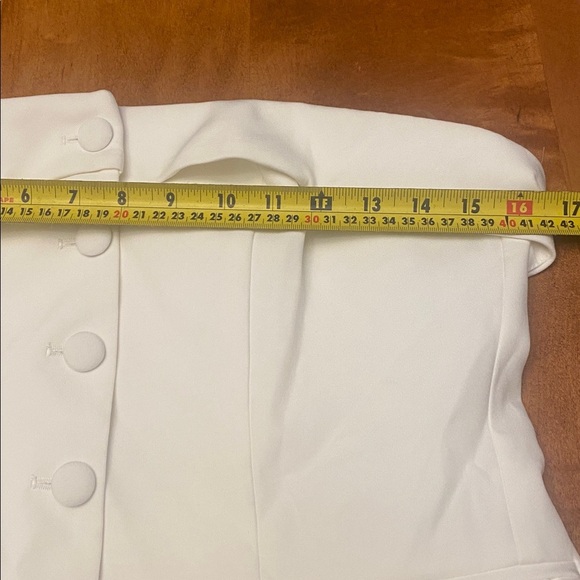 Princess Polly White Change it Up  Strapless coordinating pant set. - Picture 4 of 14